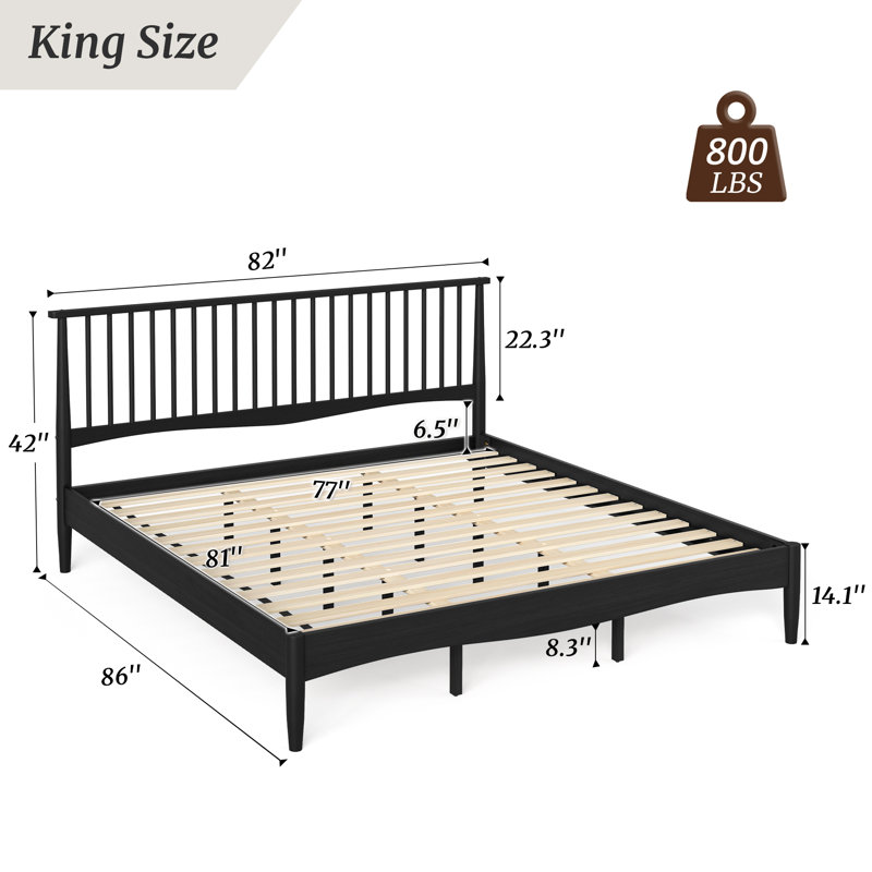 Winston Porter Andrea Solid Wood Platform Bed & Reviews